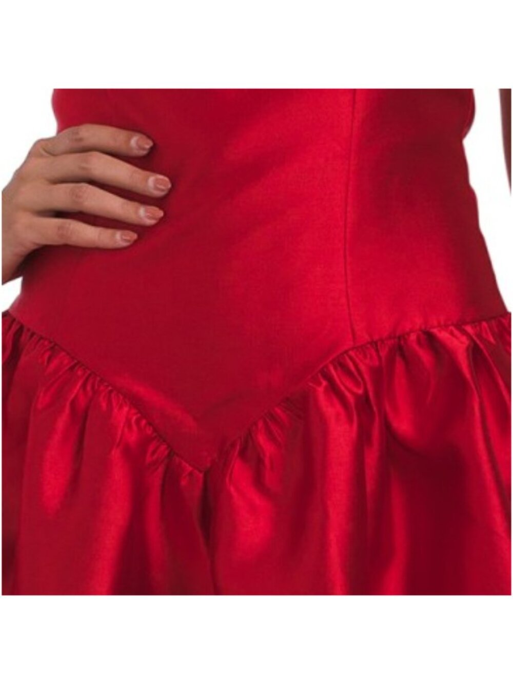 MANIJU Dropped Waist Strapless Mikado Gown - Picture 4 of 5